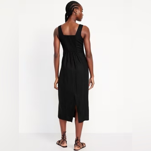 NWT! Black Sleeveless Square-Neck Midi Dress - Multiple💜 - Picture 6 of 10